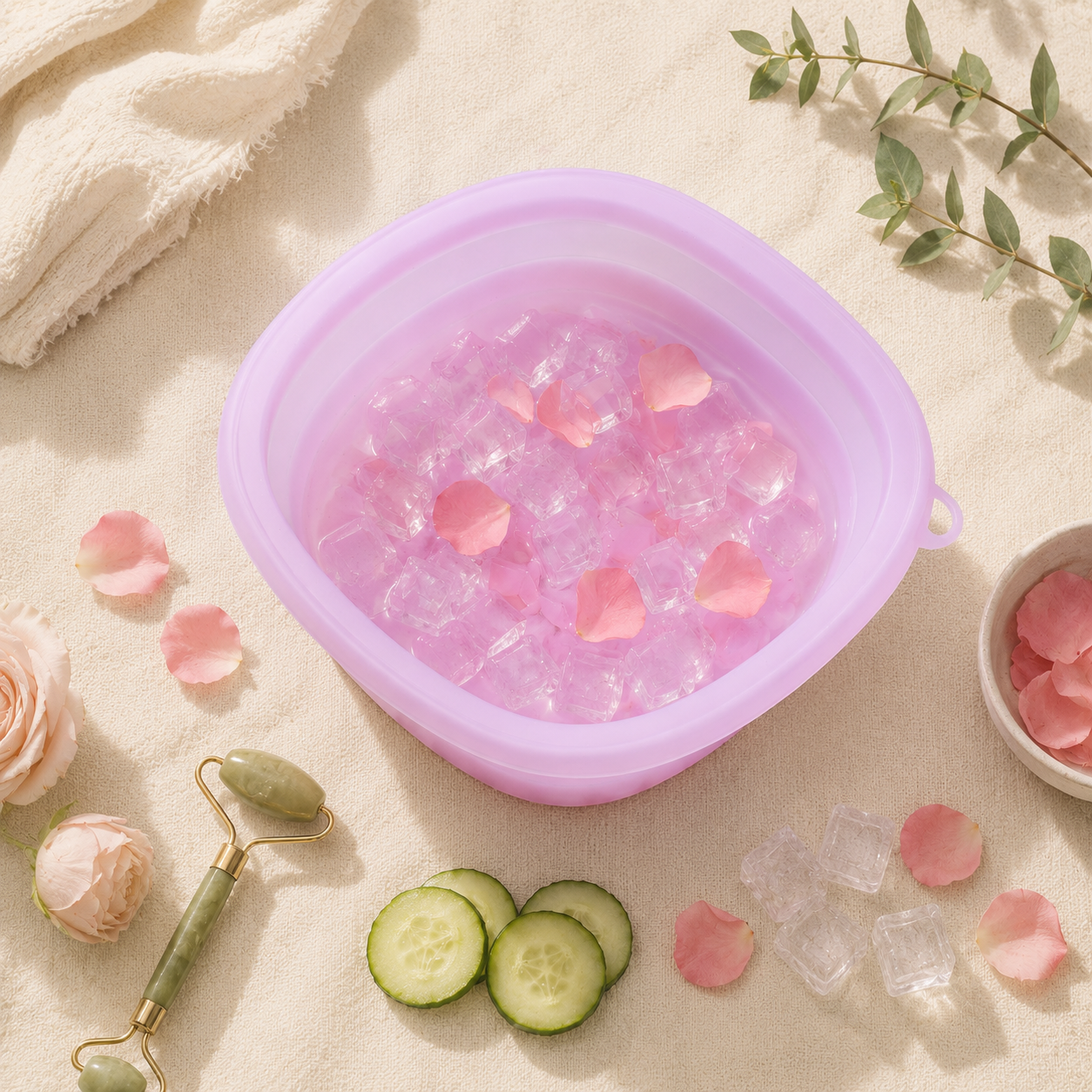 Tika Facial Ice Bath Bowl, Collapsible Design